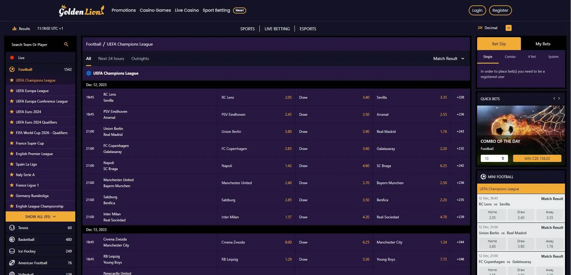 GoldenLion website screenshot